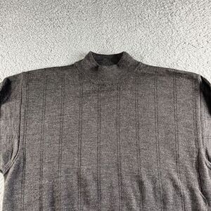 NEW Vintage Murano Sweater‎ Mens Large Gray Pullover Wool Blend Mock Neck Italy